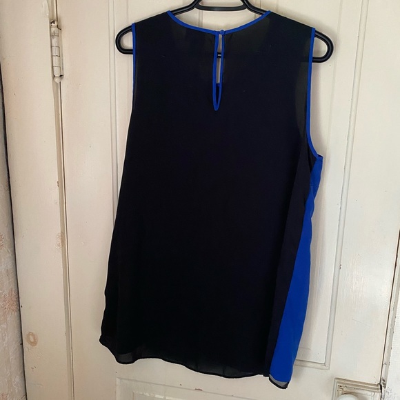 Blue and black tank blouse - Picture 3 of 4